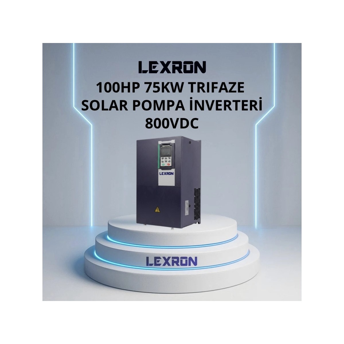 Lexron 100 HP 75 kW Trifaze Solar Pompa Inverteri 800vdc