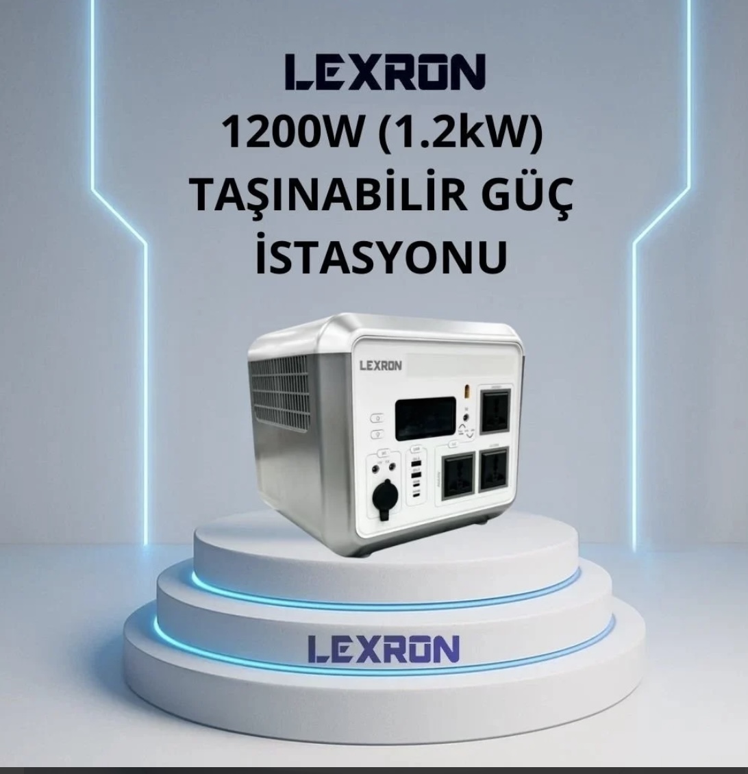 Lexron 1200W (1.2kW) Taşınabilir Güç İstasyonu