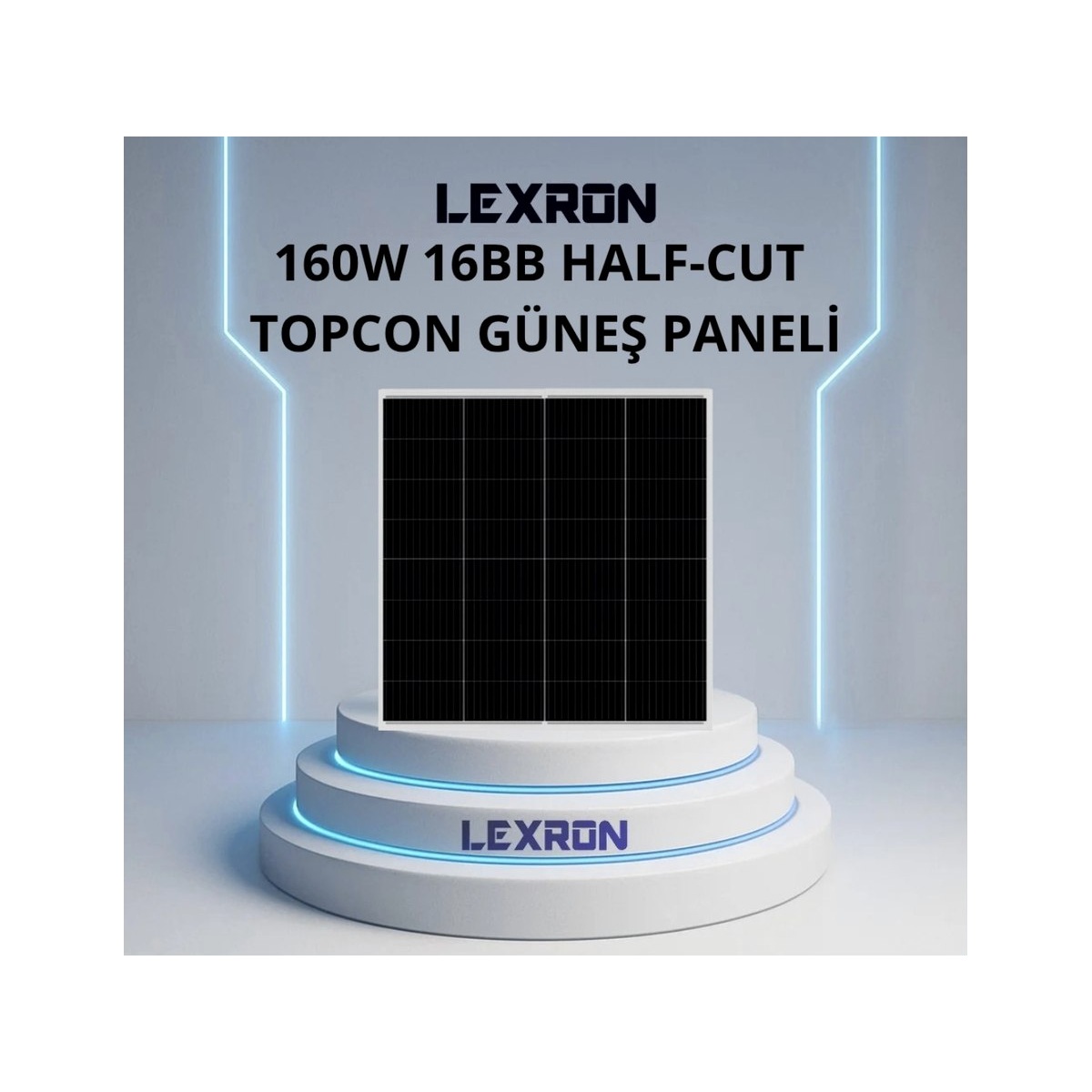 Lexron 160W 32 Hücre 16BB Half-Cut TOPCon Güneş Paneli