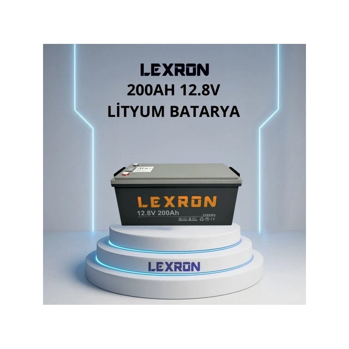 Lexron 200Ah 12.8V LiFePO₄ Lityum Akü