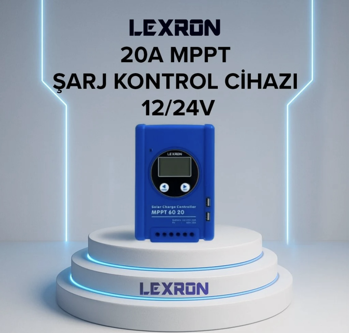 Lexron 20A MPPT Şarj Kontrol Cihazı