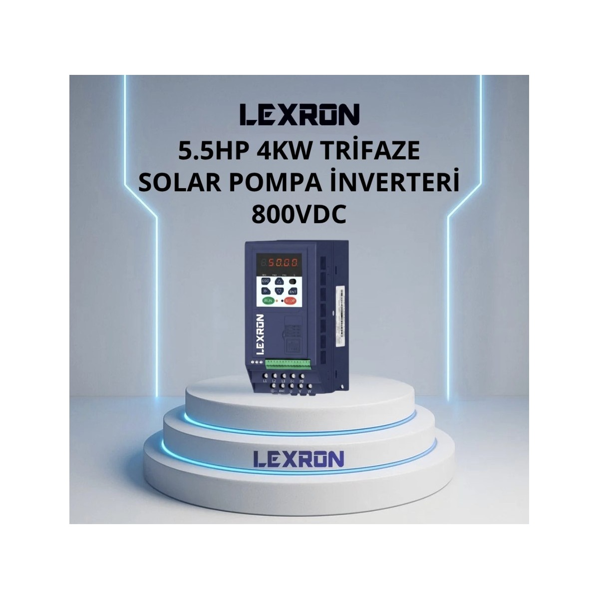 Lexron 5 5 HP 4 kW Trifaze Solar Pompa Inverteri 800vdc