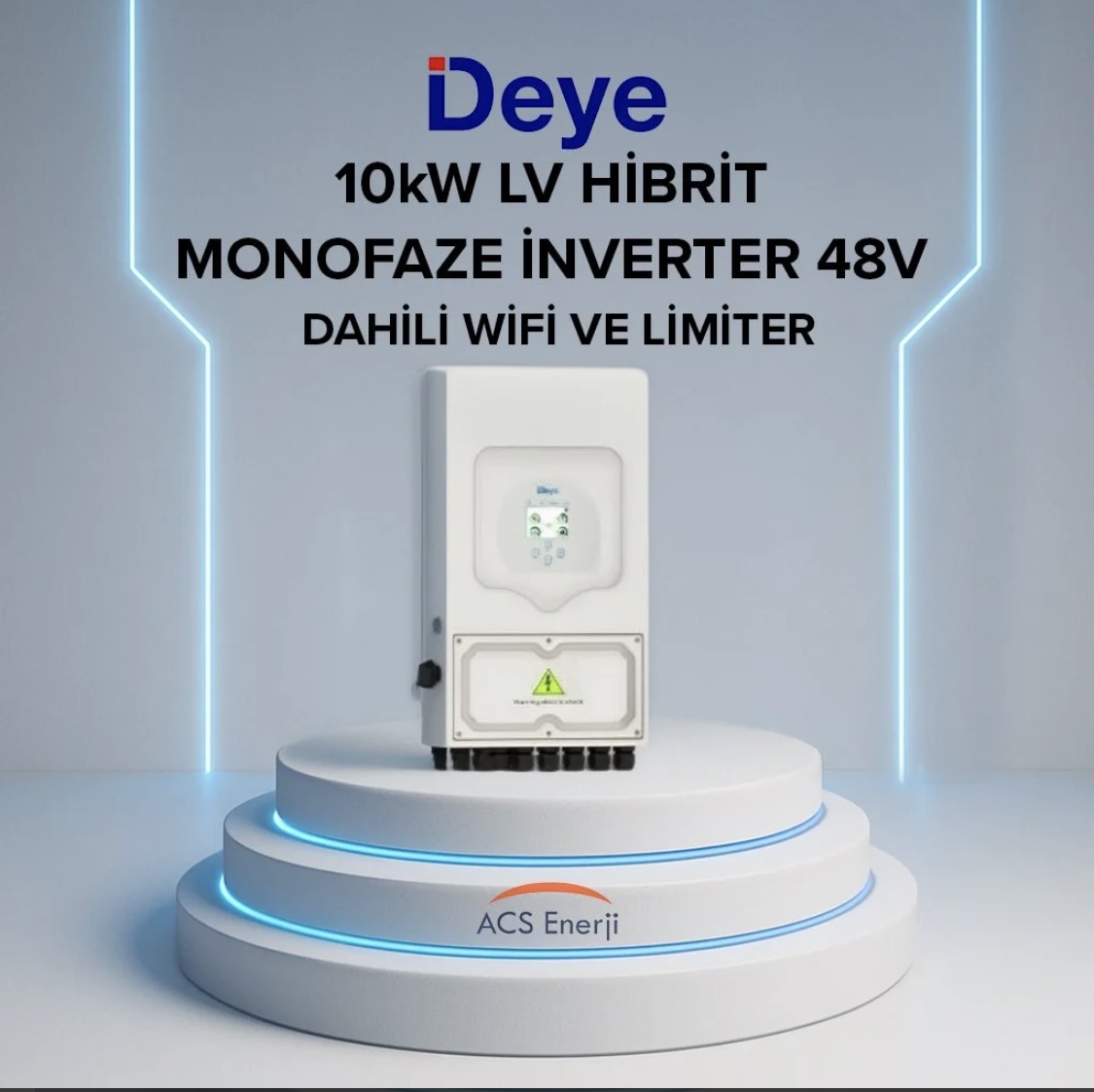 Deye 10kW LV Hibrit Monofaze İnverter 48V