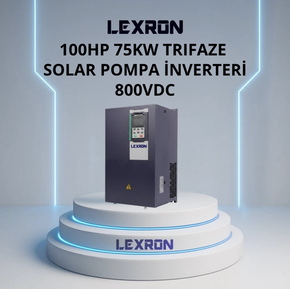 Lexron 100 HP 75 kW Trifaze Solar Pompa Inverteri 800vdc