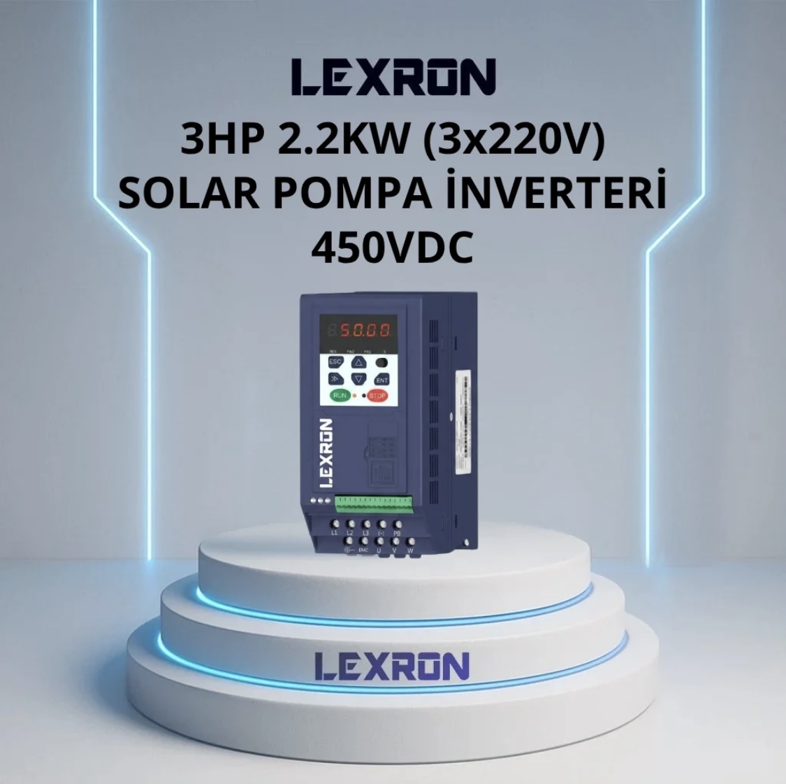 Lexron 3 HP 2 2 kW 3x220v Solar Pompa Inverteri 450vdc